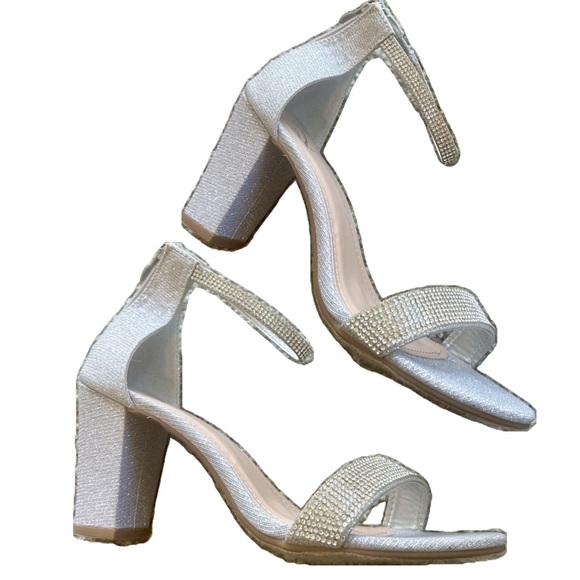 Windsor Sparkle Stunner Rhinestone Block Heels size 8 - Picture 9 of 10